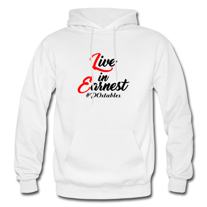 Live in Earnest B Gildan Heavy Blend Adult Hoodie - white