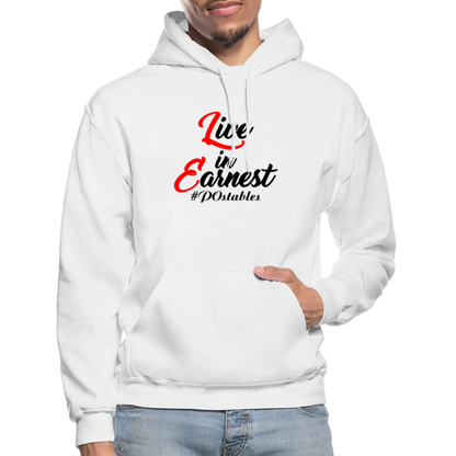 Live in Earnest B Gildan Heavy Blend Adult Hoodie - white