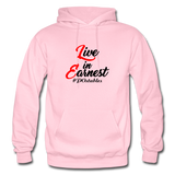 Live in Earnest B Gildan Heavy Blend Adult Hoodie - light pink