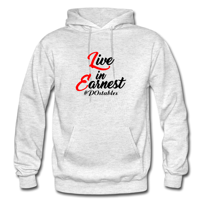 Live in Earnest B Gildan Heavy Blend Adult Hoodie - light heather gray