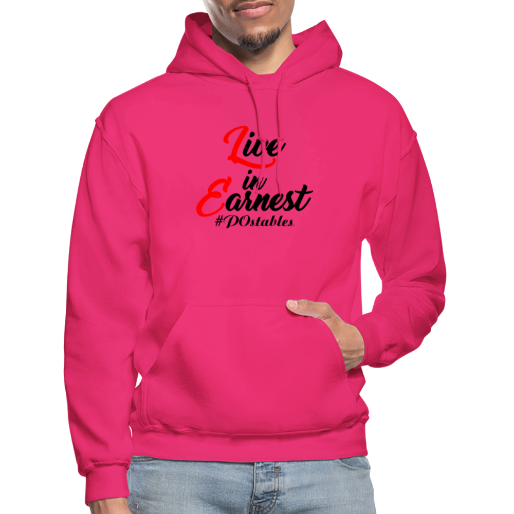 Live in Earnest B Gildan Heavy Blend Adult Hoodie - fuchsia