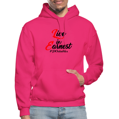 Live in Earnest B Gildan Heavy Blend Adult Hoodie - fuchsia