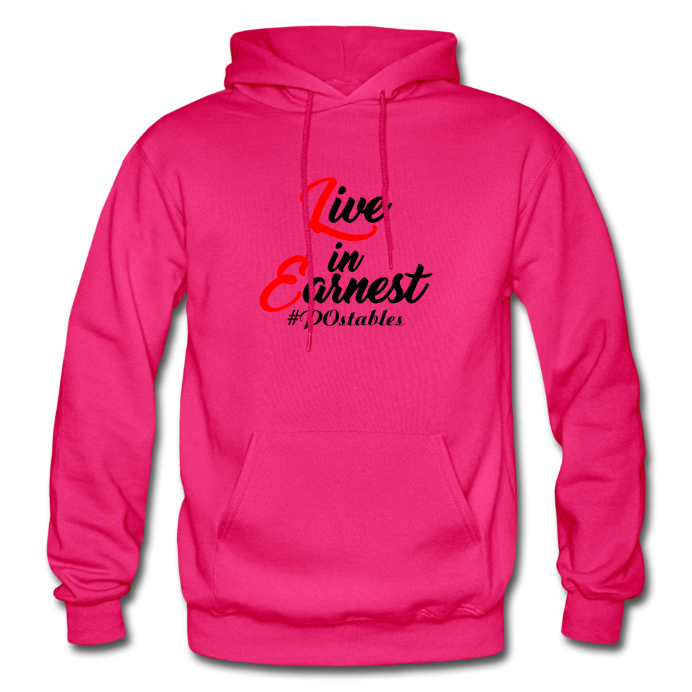 Live in Earnest B Gildan Heavy Blend Adult Hoodie - fuchsia