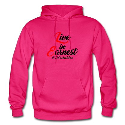 Live in Earnest B Gildan Heavy Blend Adult Hoodie - fuchsia