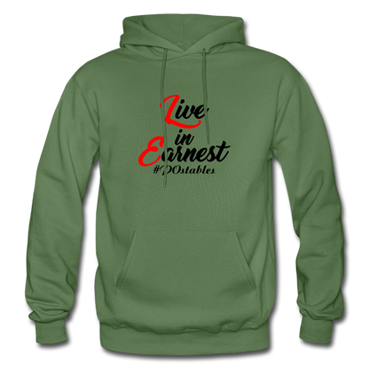 Live in Earnest B Gildan Heavy Blend Adult Hoodie - military green