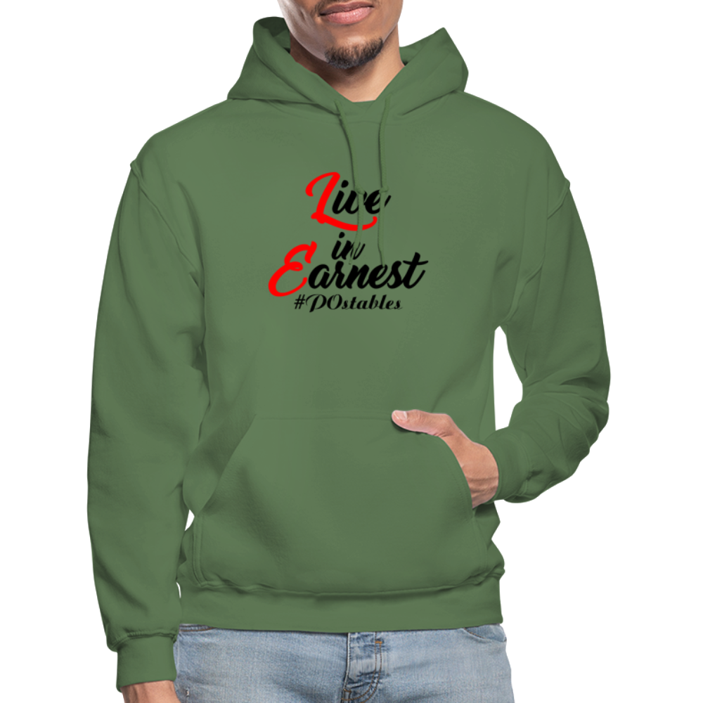 Live in Earnest B Gildan Heavy Blend Adult Hoodie - military green