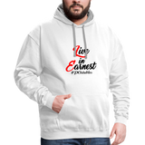 Live in Earnest B Contrast Hoodie - white/gray