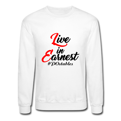 Live in Earnest B Crewneck Sweatshirt - white