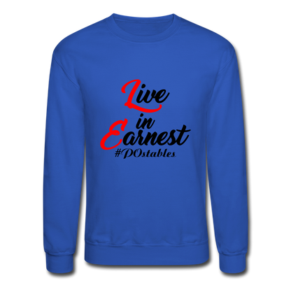 Live in Earnest B Crewneck Sweatshirt - royal blue