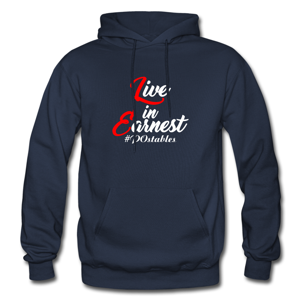 Live in Earnest W Gildan Heavy Blend Adult Hoodie - navy