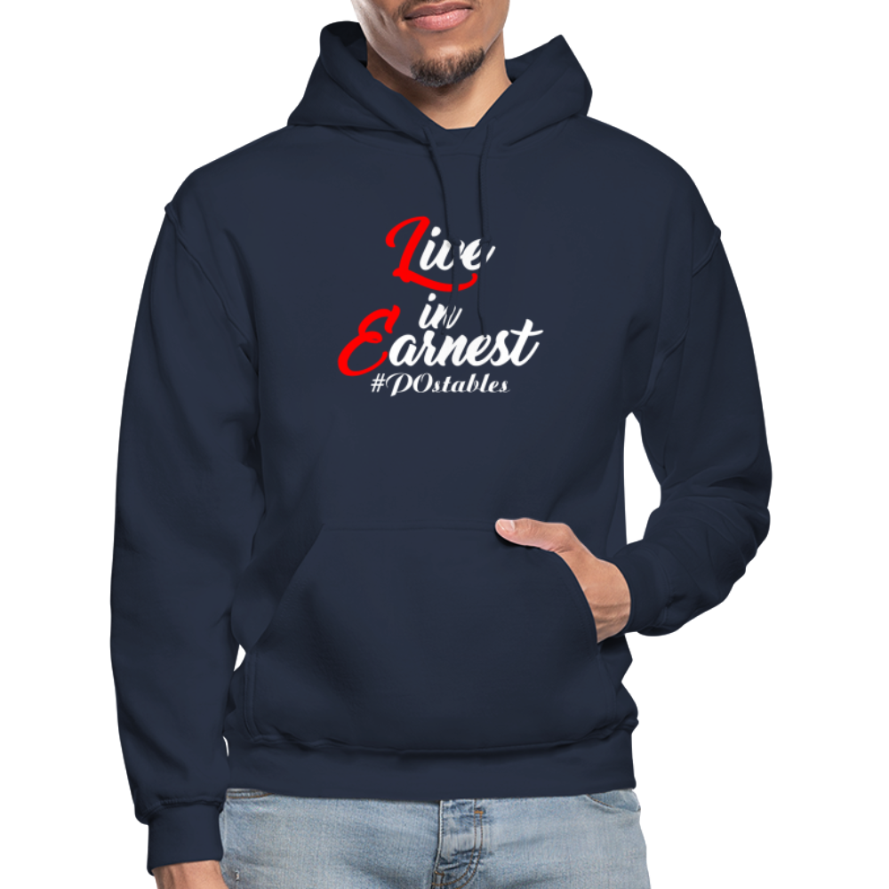 Live in Earnest W Gildan Heavy Blend Adult Hoodie - navy