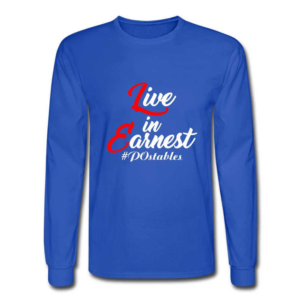 Live in Earnest W Men's Long Sleeve T-Shirt - royal blue