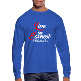Live in Earnest W Men's Long Sleeve T-Shirt - royal blue