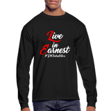 Live in Earnest W Men's Long Sleeve T-Shirt - black