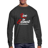 Live in Earnest W Men's Long Sleeve T-Shirt - heather black