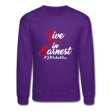 Live in Earnest W Crewneck Sweatshirt - purple