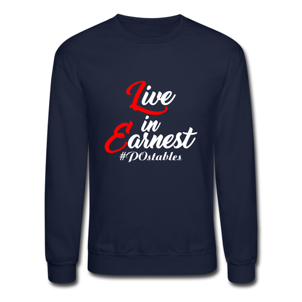Live in Earnest W Crewneck Sweatshirt - navy