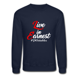 Live in Earnest W Crewneck Sweatshirt - navy