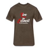 Live in Earnest W Fitted Cotton/Poly T-Shirt by Next Level - heather espresso