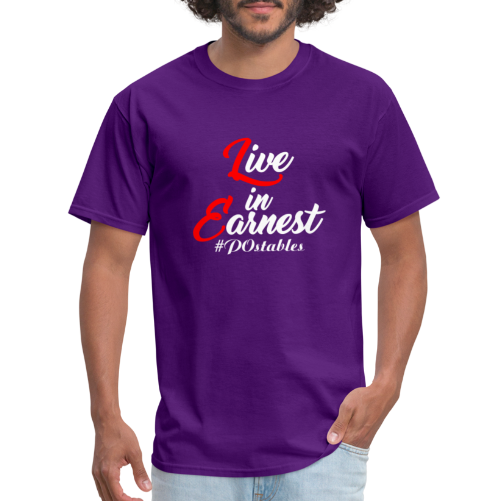 Live in Earnest W Unisex Classic T-Shirt - purple