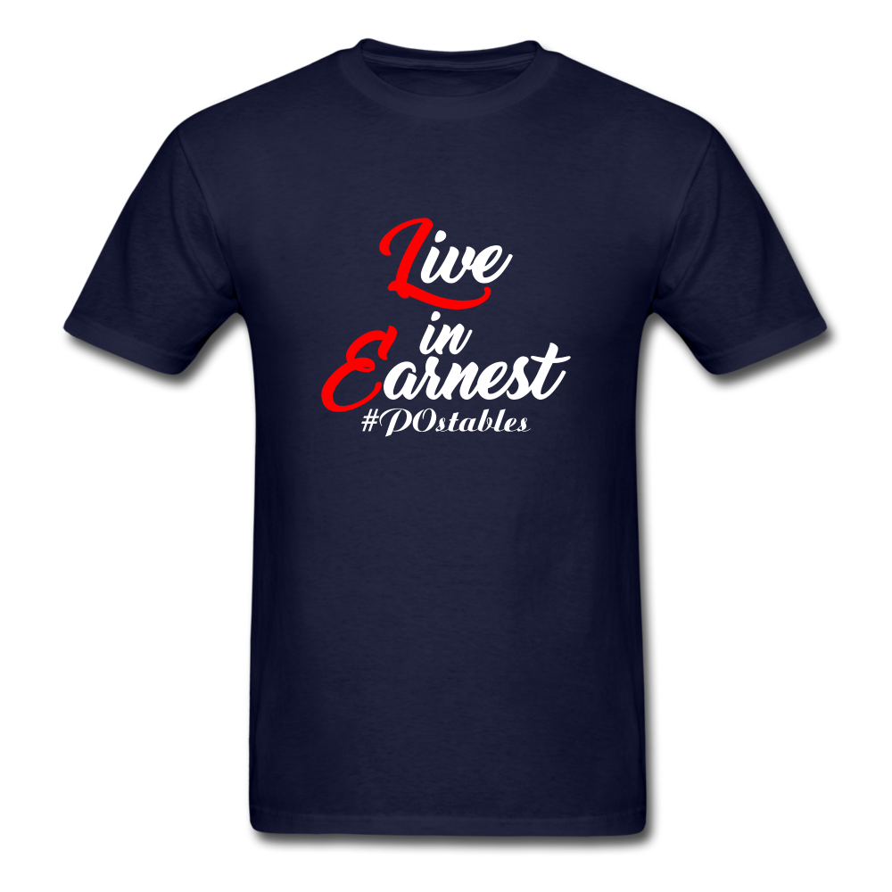 Live in Earnest W Unisex Classic T-Shirt - navy