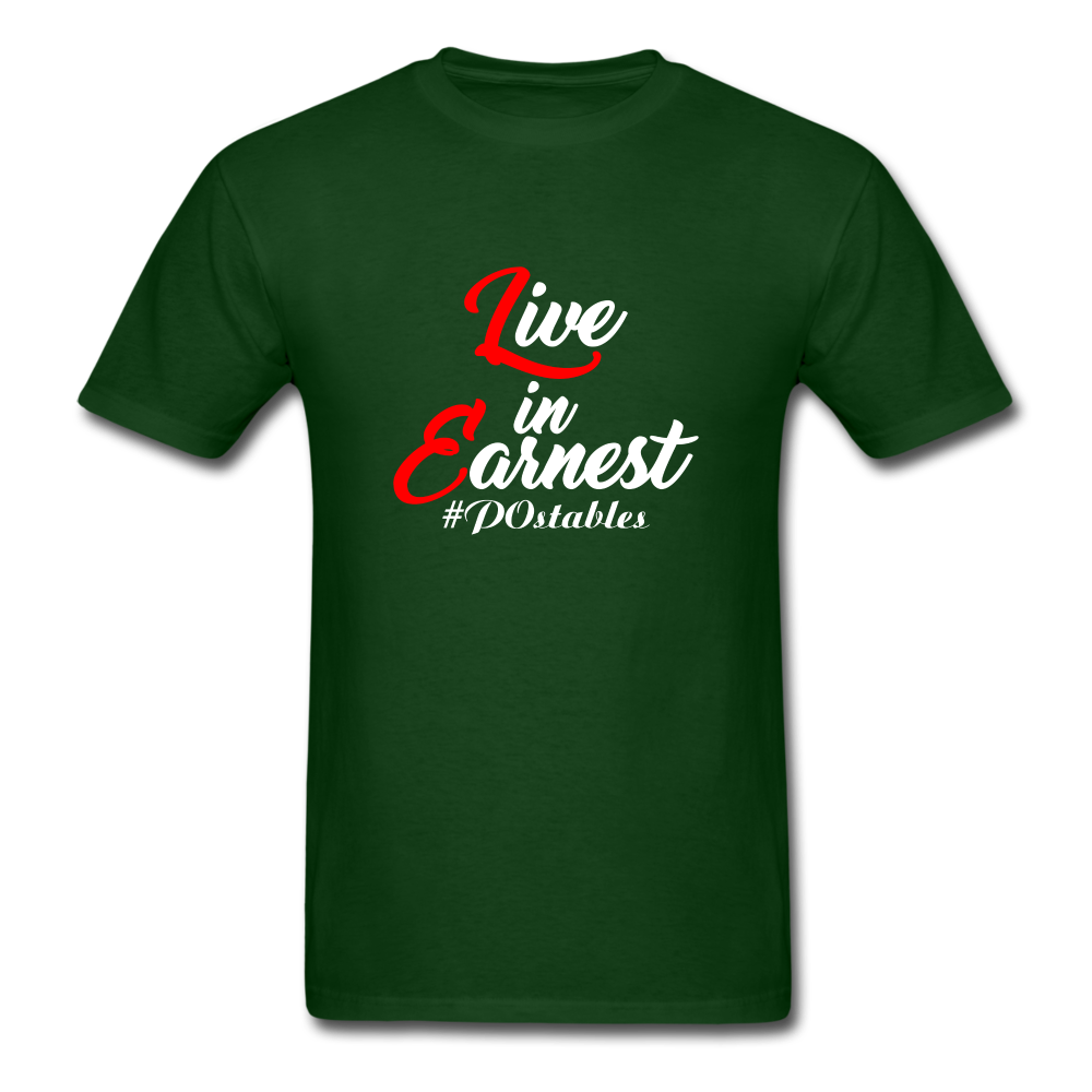 Live in Earnest W Unisex Classic T-Shirt - forest green