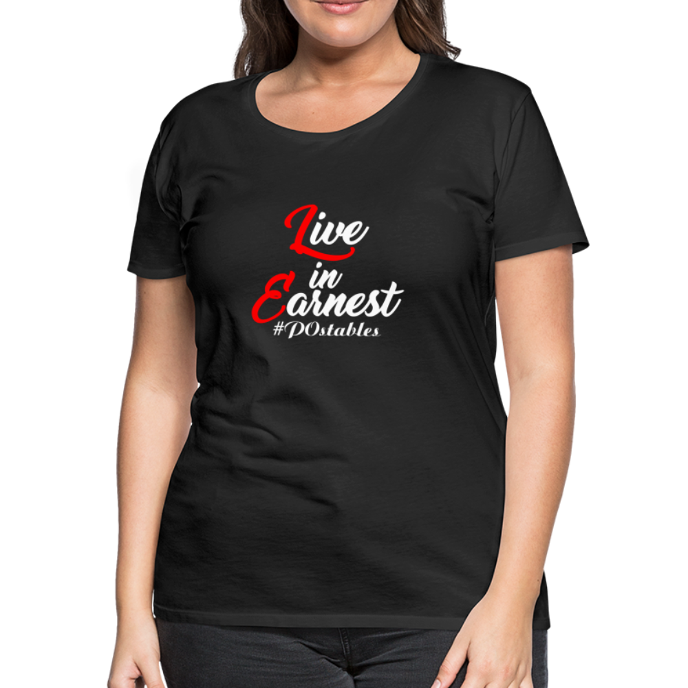 Live in Earnest W Women’s Premium T-Shirt - black