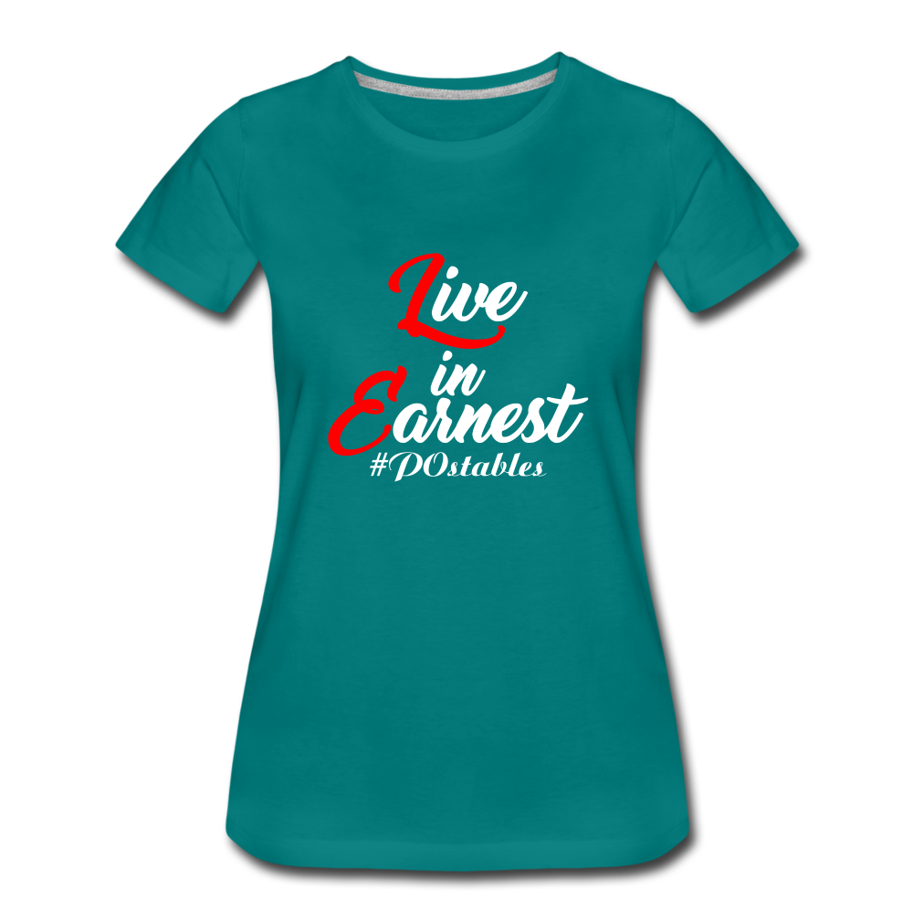 Live in Earnest W Women’s Premium T-Shirt - teal