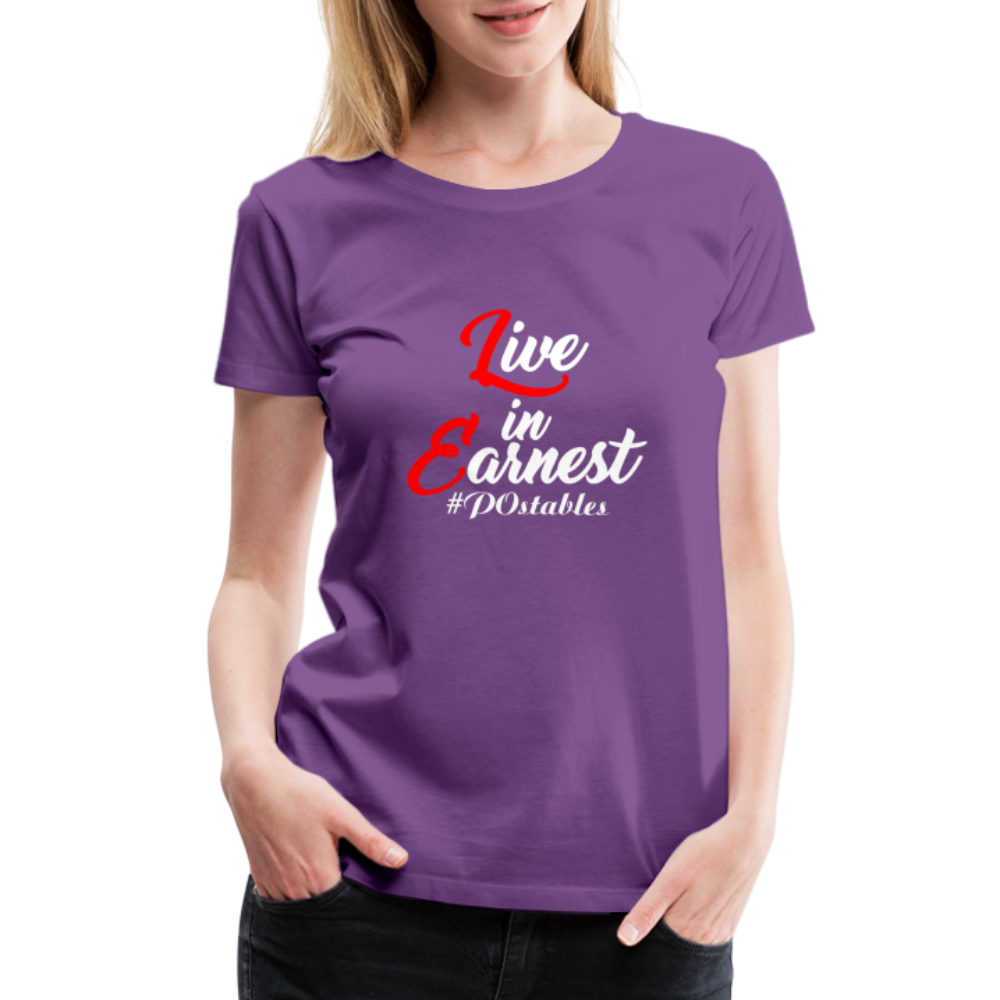 Live in Earnest W Women’s Premium T-Shirt - purple