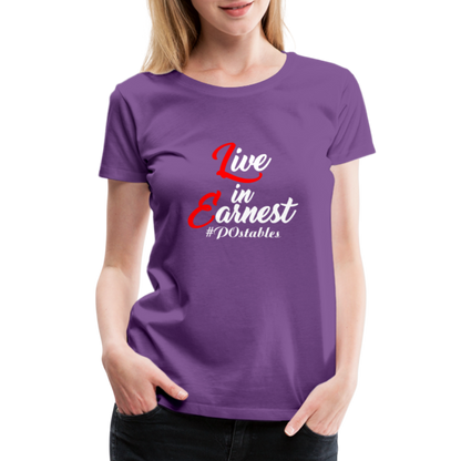 Live in Earnest W Women’s Premium T-Shirt - purple