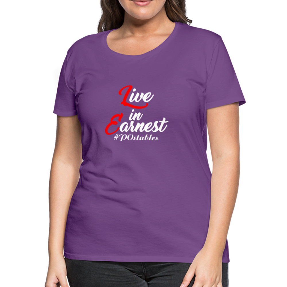 Live in Earnest W Women’s Premium T-Shirt - purple