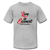 Live in Earnest B Unisex Jersey T-Shirt by Bella + Canvas - heather gray