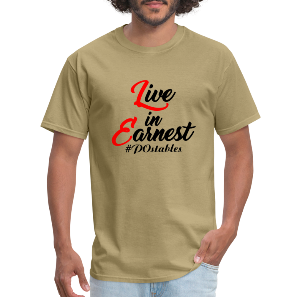 Live in Earnest B Unisex Classic T-Shirt - khaki