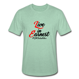 Live in Earnest B Unisex Heather Prism T-Shirt - heather prism mint