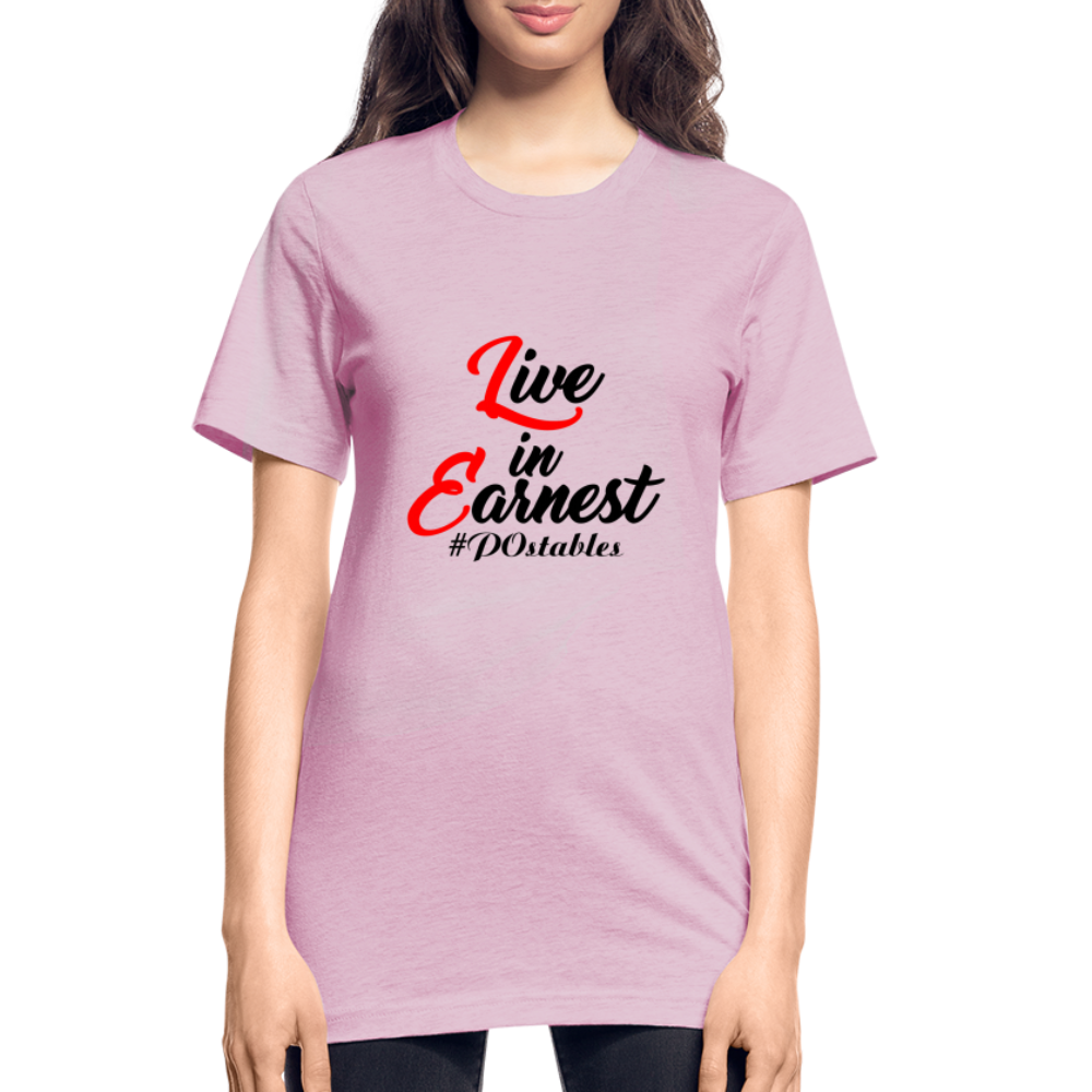 Live in Earnest B Unisex Heather Prism T-Shirt - heather prism lilac