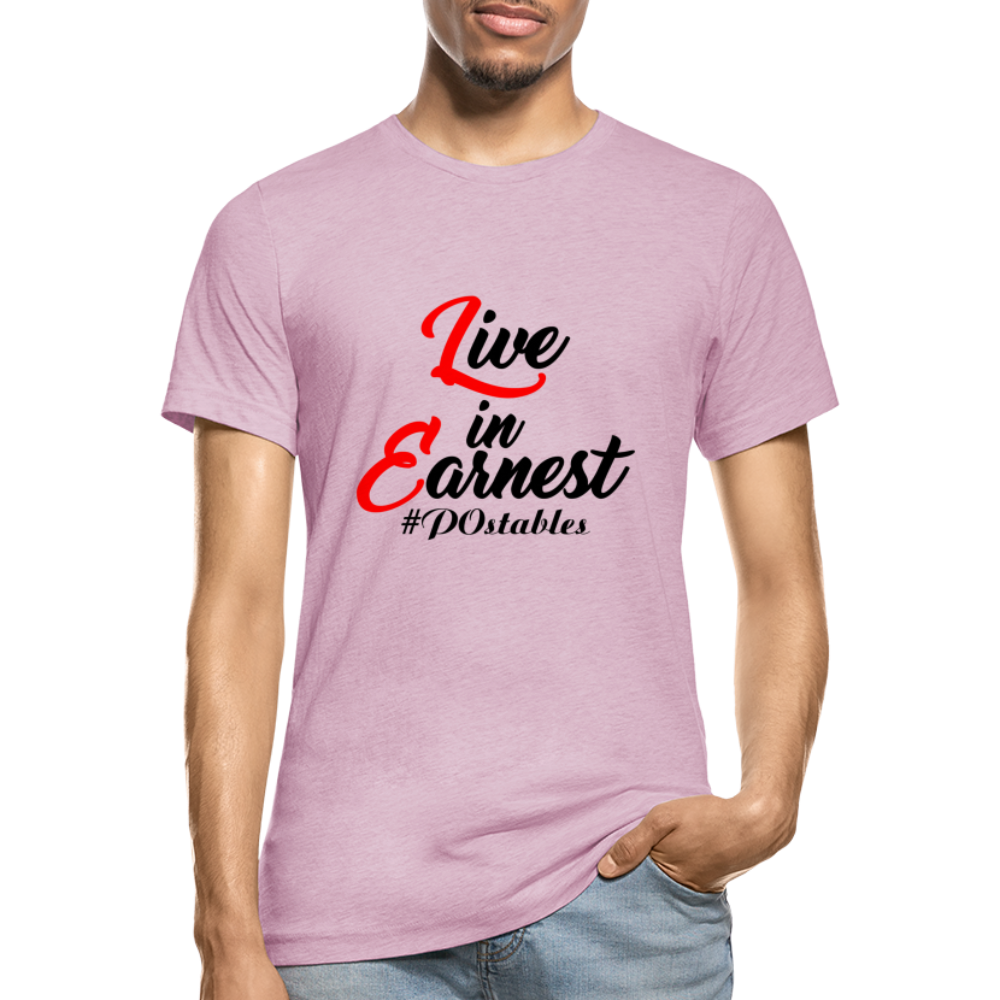 Live in Earnest B Unisex Heather Prism T-Shirt - heather prism lilac