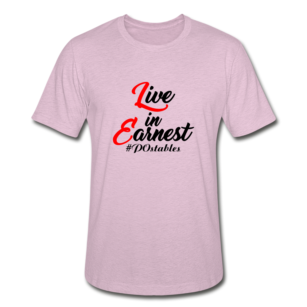 Live in Earnest B Unisex Heather Prism T-Shirt - heather prism lilac