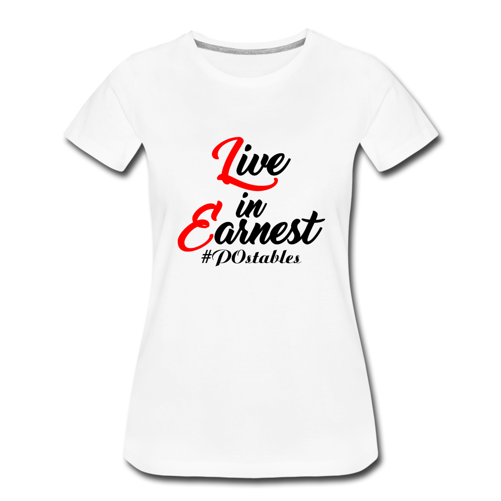 Live in Earnest B Women’s Premium T-Shirt - white