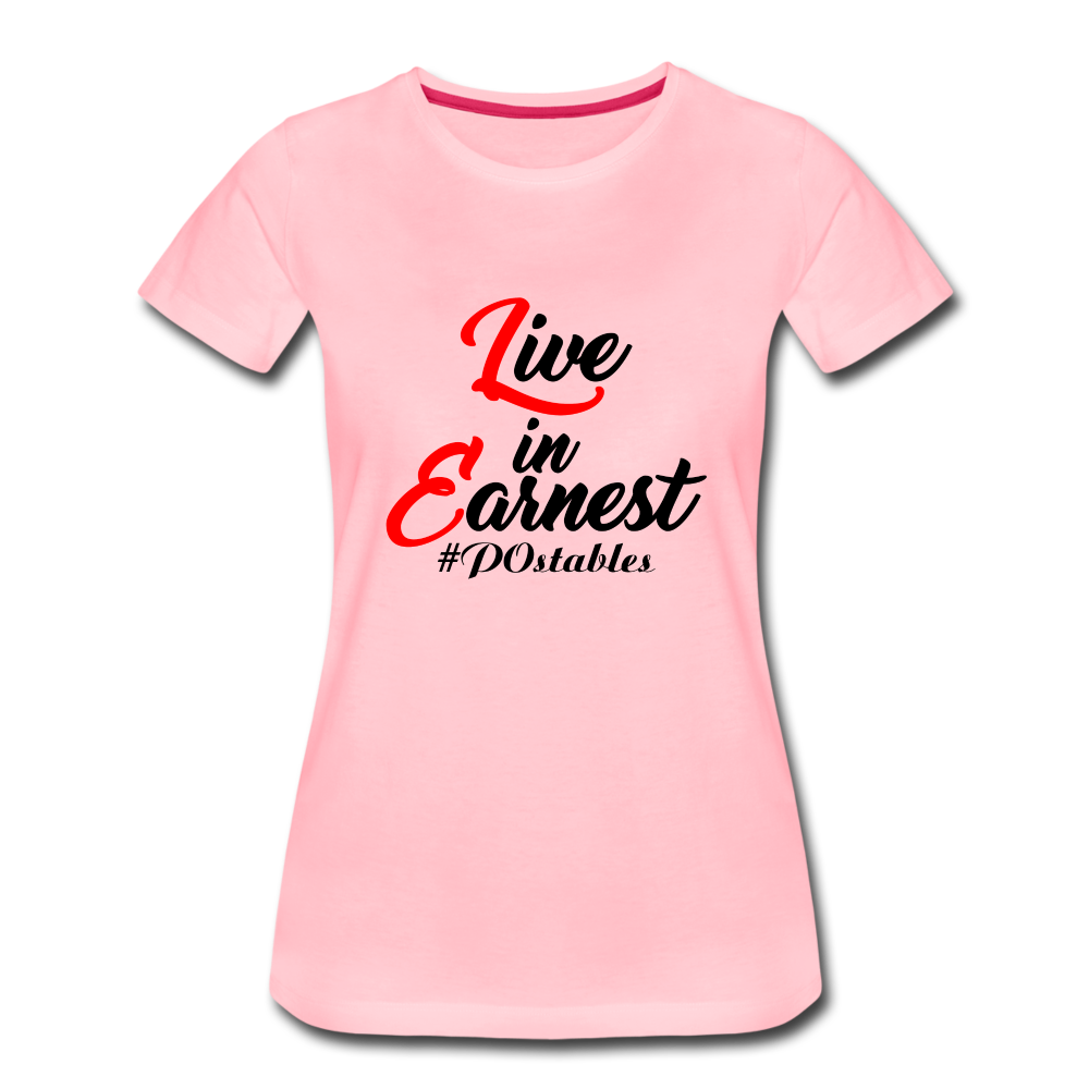 Live in Earnest B Women’s Premium T-Shirt - pink