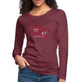 J.T. and E.T. Love Women's Premium Long Sleeve T-Shirt - heather burgundy