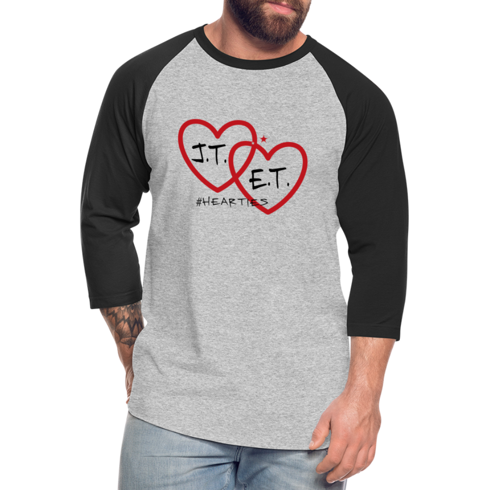 J.T. and E.T. Love B Baseball T-Shirt - heather gray/black