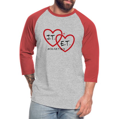 J.T. and E.T. Love B Baseball T-Shirt - heather gray/red