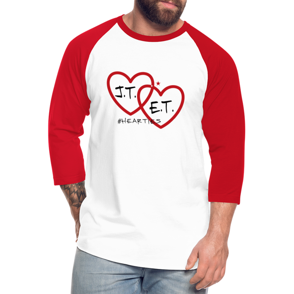 J.T. and E.T. Love B Baseball T-Shirt - white/red