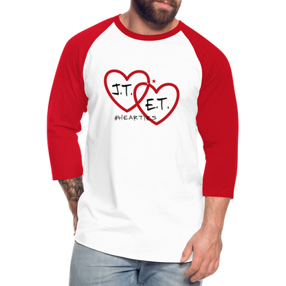 J.T. and E.T. Love B Baseball T-Shirt - white/red