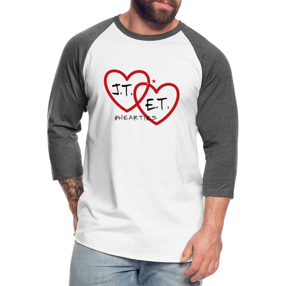 J.T. and E.T. Love B Baseball T-Shirt - white/charcoal