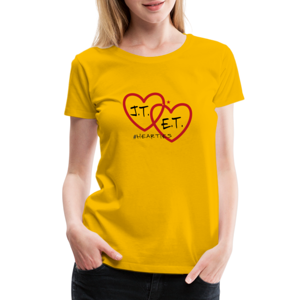 J.T. and E.T. Love B Women’s Premium T-Shirt - sun yellow