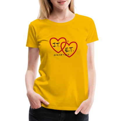 J.T. and E.T. Love B Women’s Premium T-Shirt - sun yellow