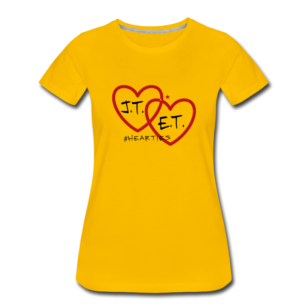 J.T. and E.T. Love B Women’s Premium T-Shirt - sun yellow