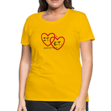 J.T. and E.T. Love B Women’s Premium T-Shirt - sun yellow