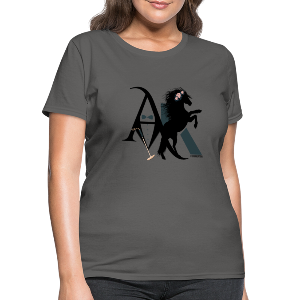 Anthony and Kate Women's T-Shirt B - charcoal